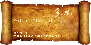 Zeller Alárd névjegykártya